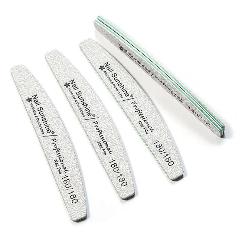 Half-moon Shaped Nail File, Gray Nail File, High-end Washable Nail File, Non-shedding Sanding Nail File.