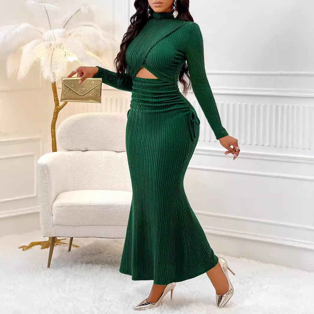 Autumn New Women's Round Neck Dress