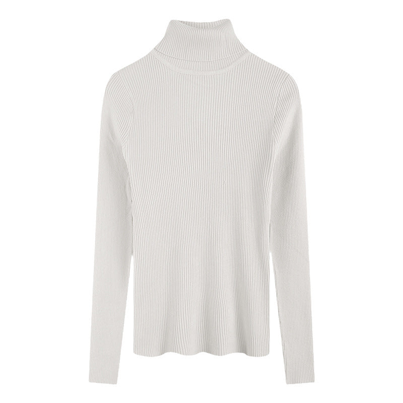 Thickening Inner Wear Skinny Versatile Long Sleeve Thermal Turtleneck Sweater For Women