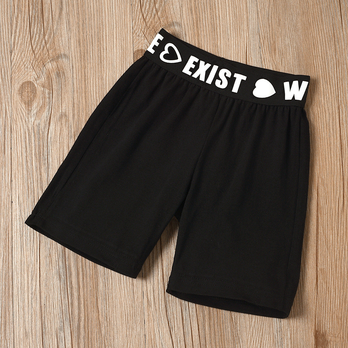 Sports Style Letter Short Sleeve Two-piece Set