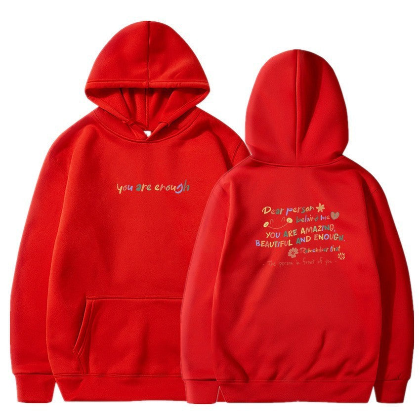 Women's Personalized Letter Printed Fleece Hoodie