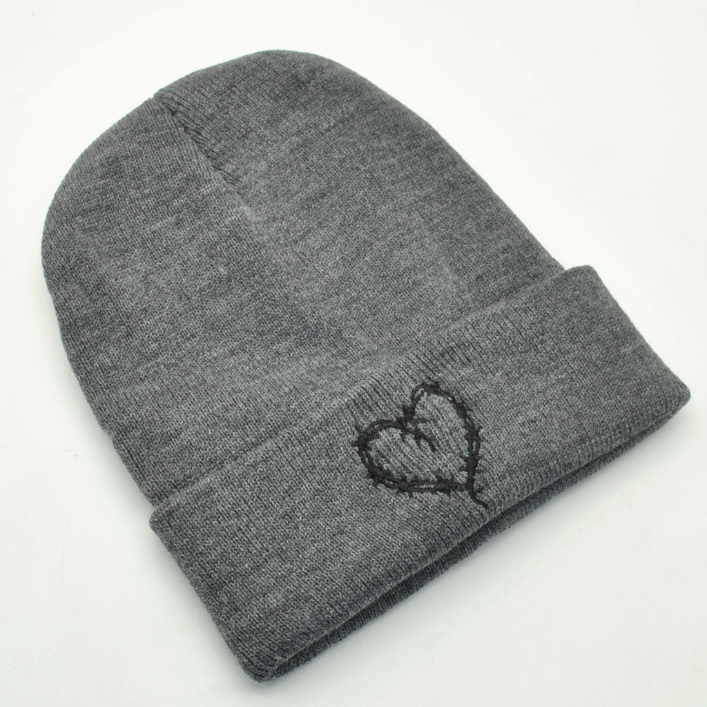 Outdoor Keep Warm Couple Heart-shaped Knitted Hat Women