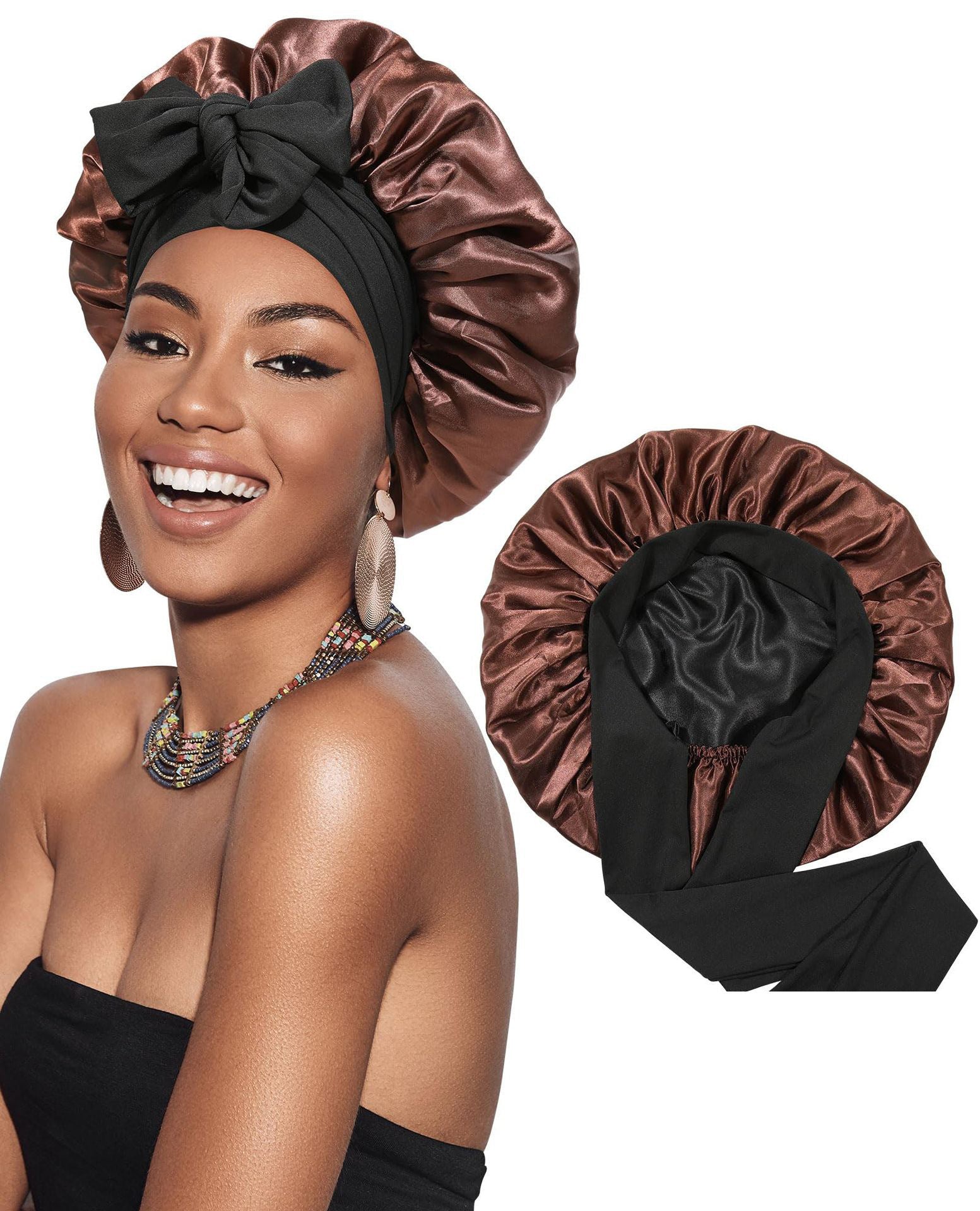 Double-layer Satin Ribbon Bowknot Artificial Silk Beauty Toupee