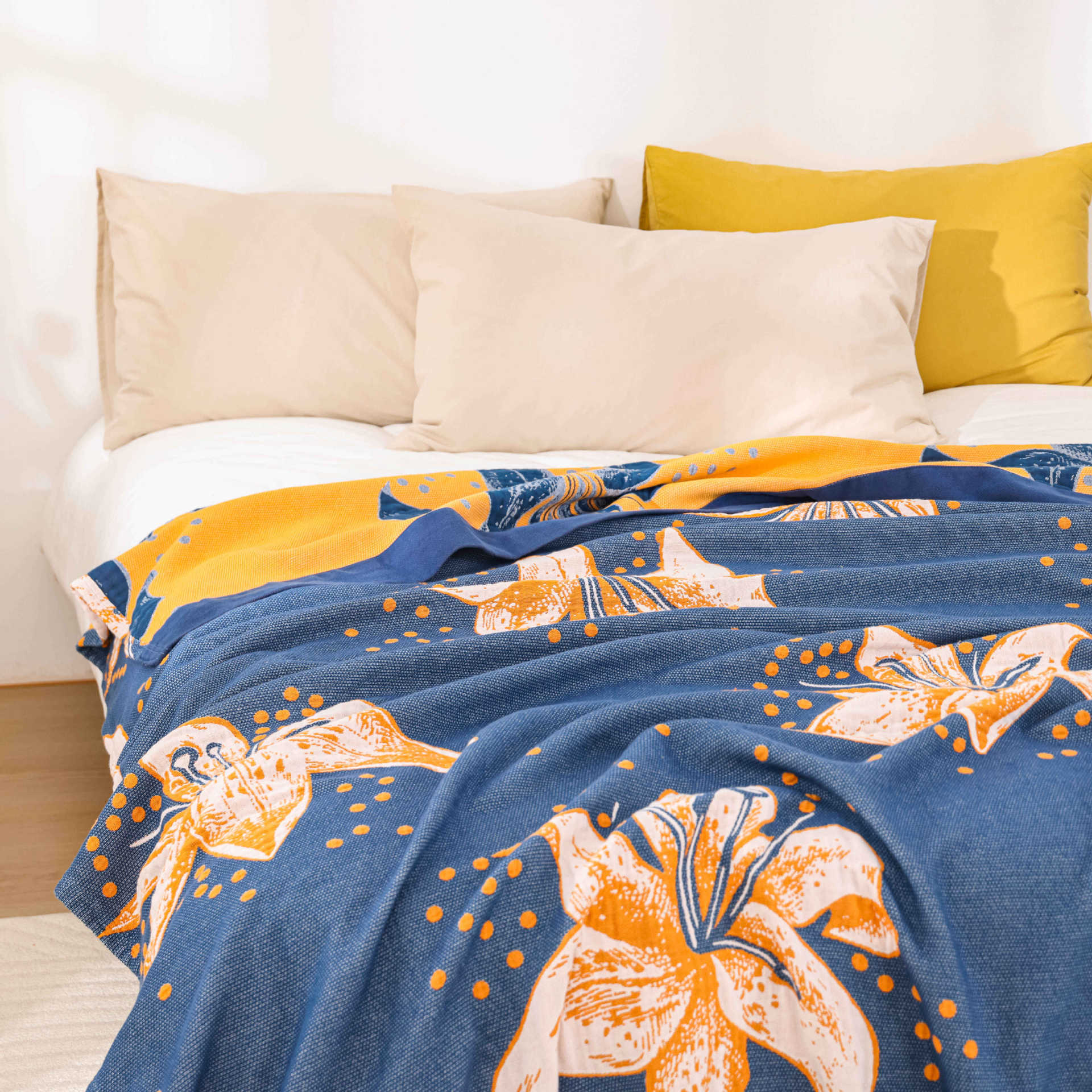 Cotton Gauze Towel Quilt Summer Single Double Sofa Blanket Nap Blanket