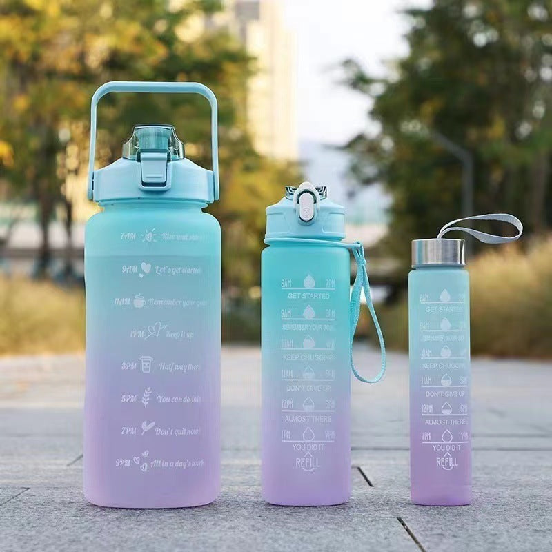 Gradient Color Large Capacity Space Three-piece Cup