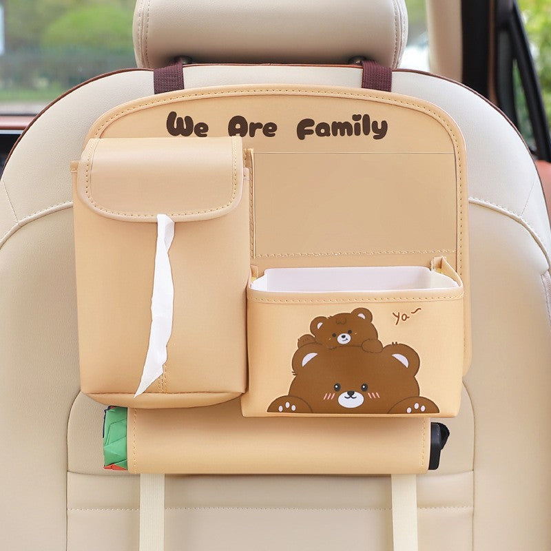 Multifunctional Car Storage Bag Cute Cartoon Rear Seat Back-mounted Storage Bag