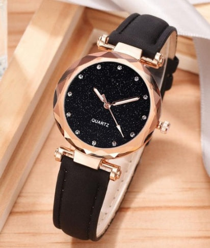 Star Fashion Frosted Belt Watch