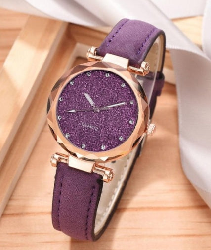 Star Fashion Frosted Belt Watch