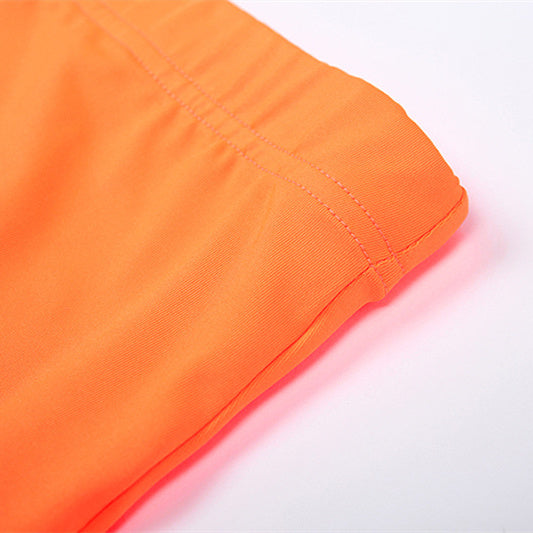 New women's sling round neck hollow two-piece skirt