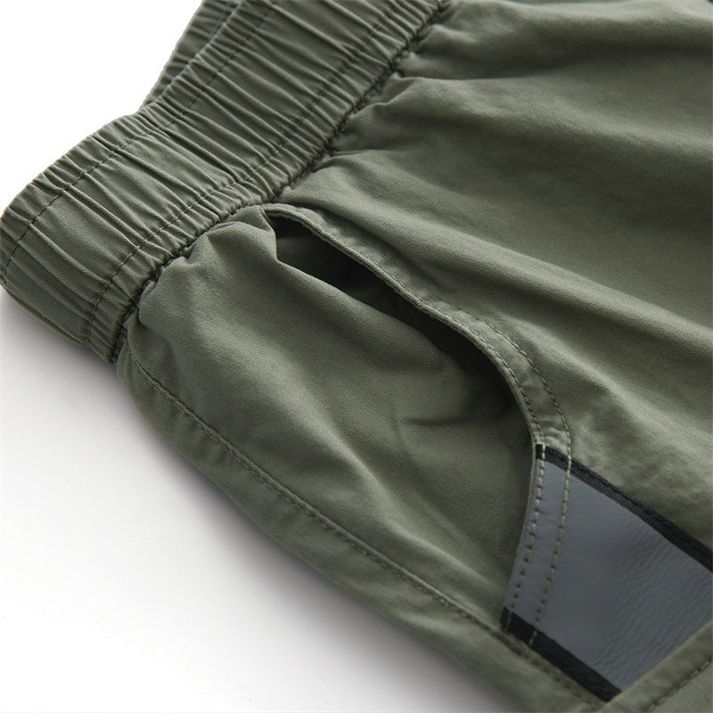 Men's Cropped Pants Youth Fashion Shorts Striped Trend