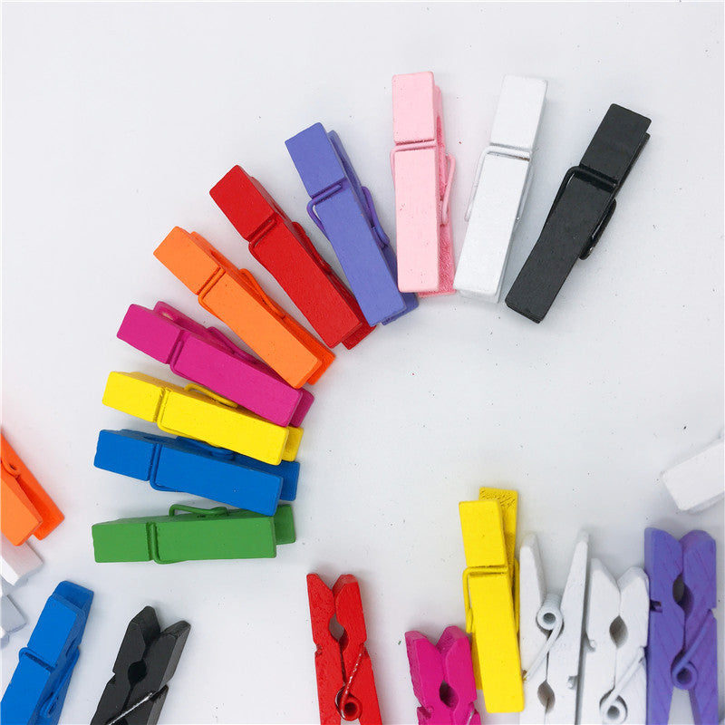 25354572 Color Wooden Clip Photo DIY Handmade Accessories Little Clip