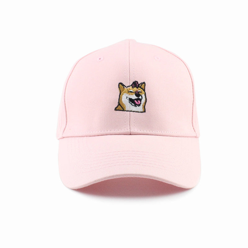 Smiling Chaigou Embroidery Curved Border Cute Student Hat