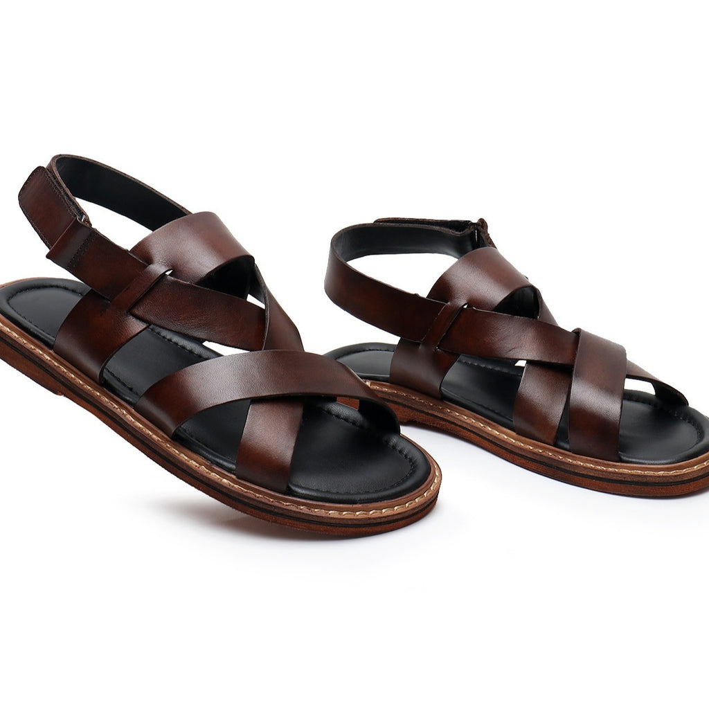 Summer Genuine Leather Casual Sandals Men