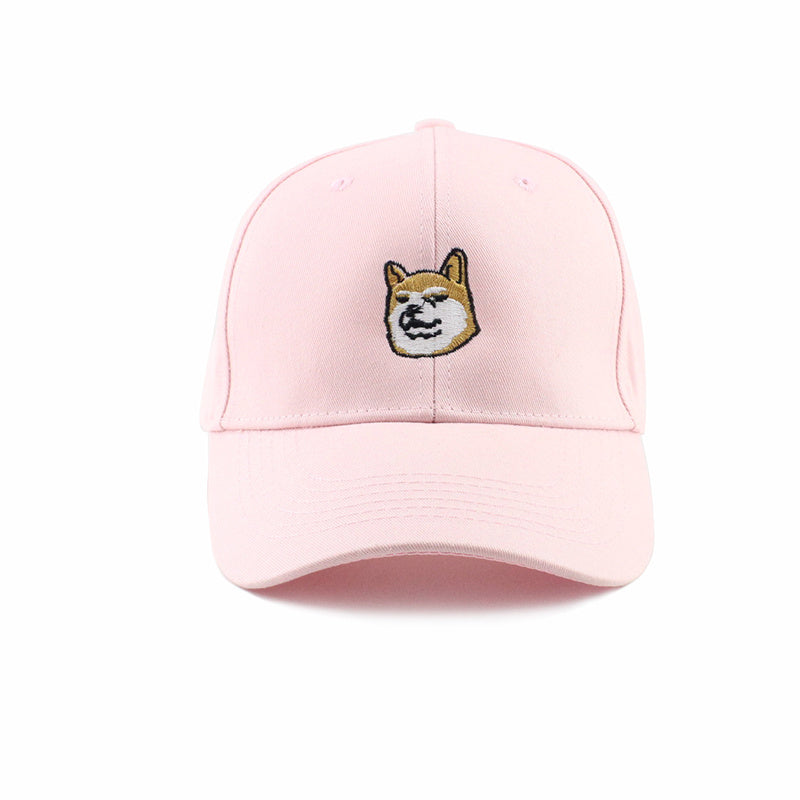 Smiling Chaigou Embroidery Curved Border Cute Student Hat