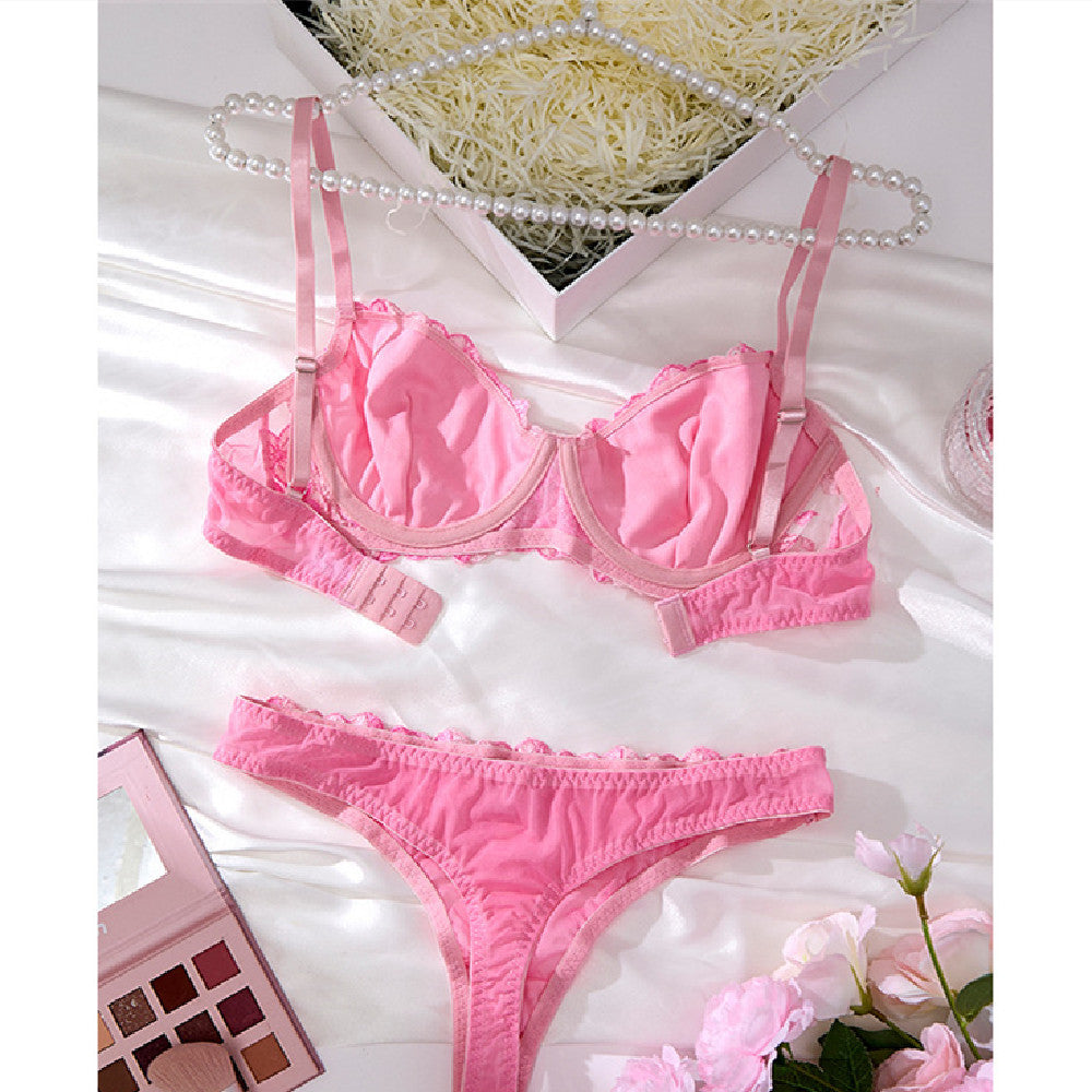 Fashion Personalized Embroidered Lace Underwear Suit