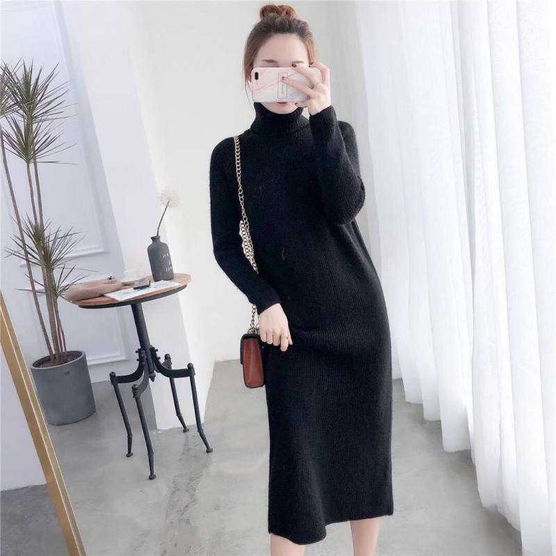 Slim-fit Knit Turtleneck Long Pullover Sweater