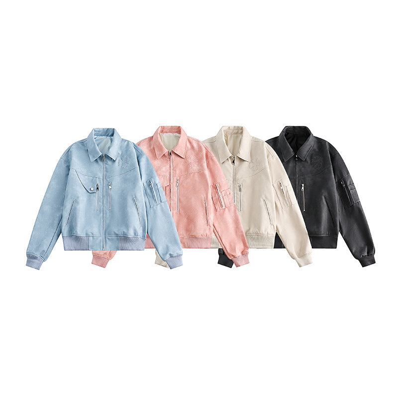 Casual Autumn Street Fashion PU Leather Jacket