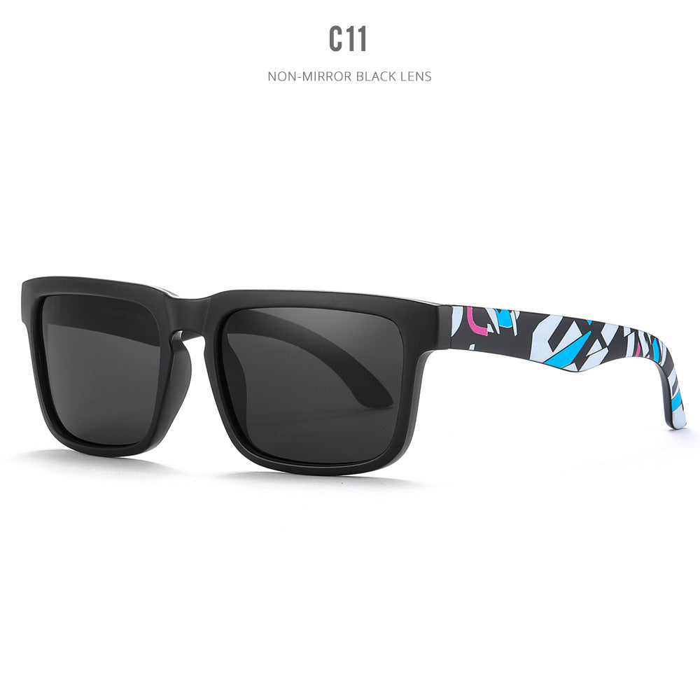 Outdoor Sunglasses Square Sunglasses Colorful Real Film UV Protection
