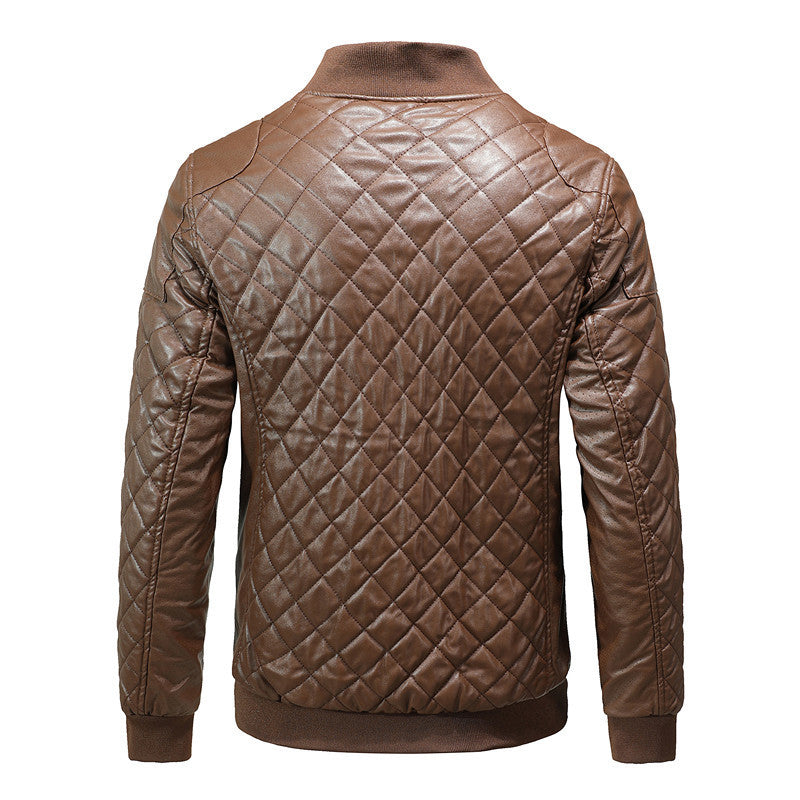 Men's Clothing Slim-fitting Biker Pu Leather Jacket Coat