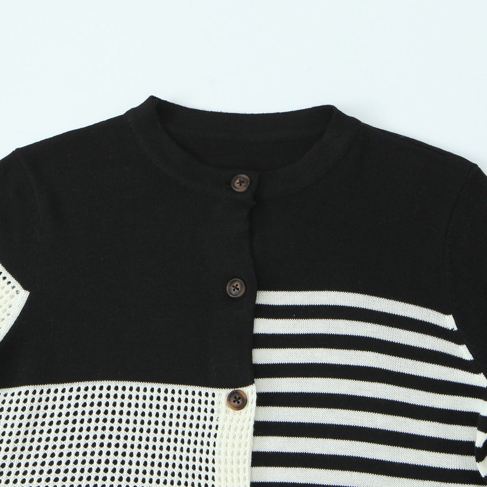 Women's French-style Retro Irregular Hollow-out Sweater