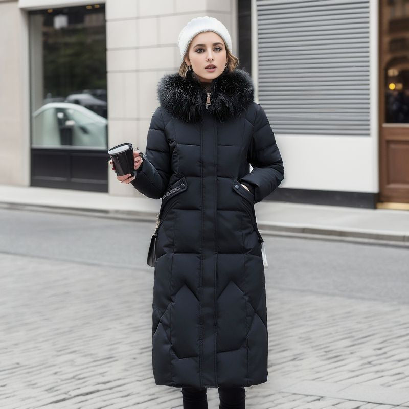 Fashion Slim Fit Below The Knee Cotton-padded Jacket