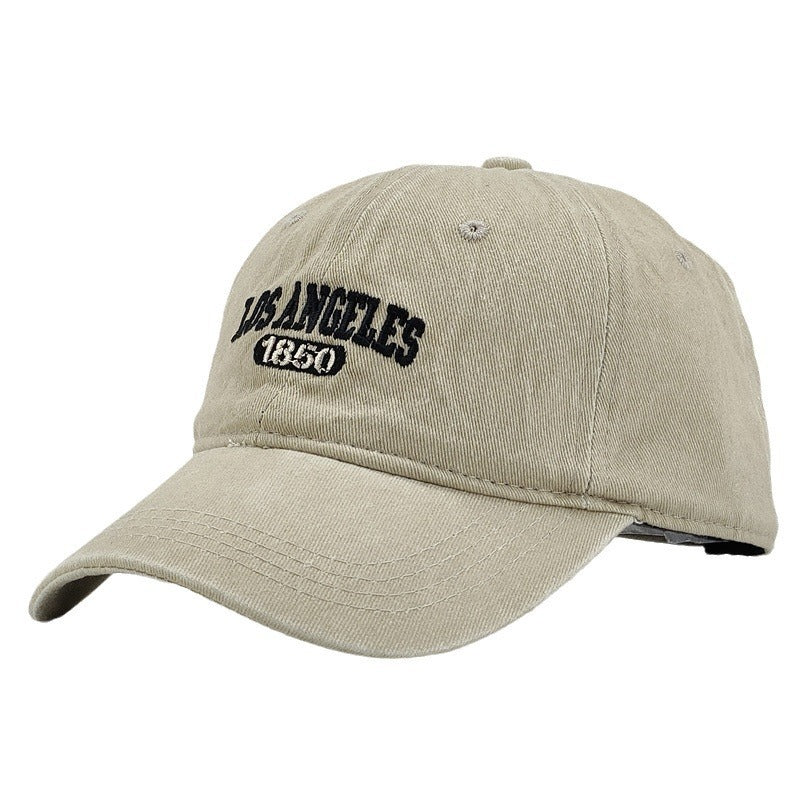 Retro Personalized Washed Distressed Letters Embroidered Peaked Cap