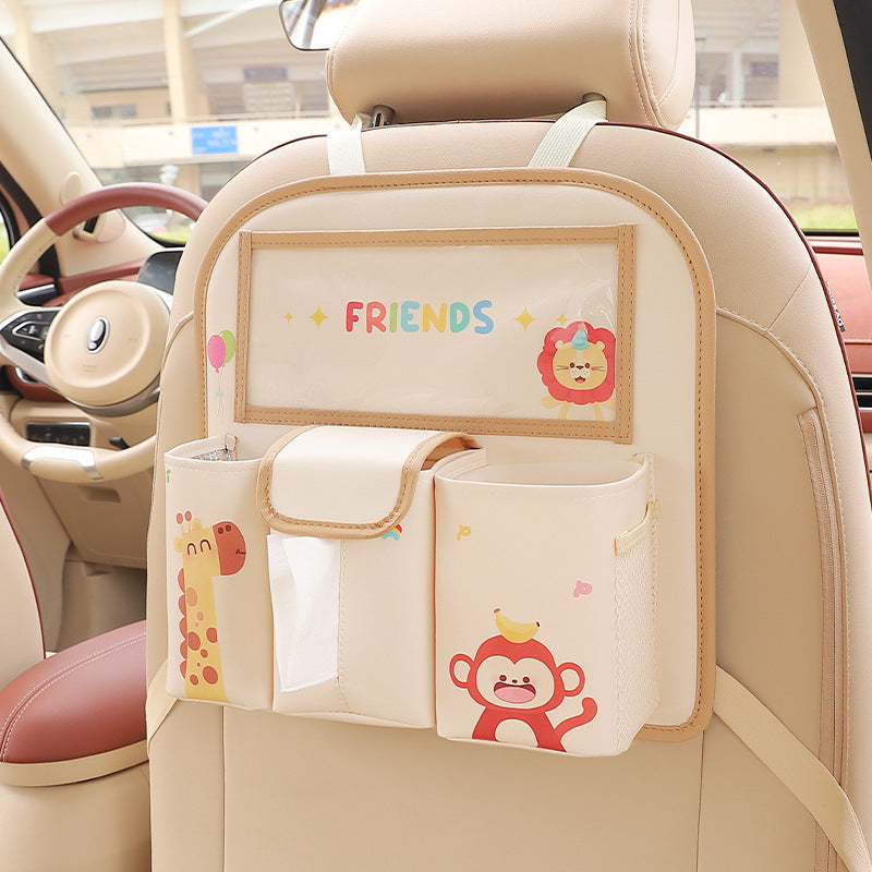 Multifunctional Car Storage Bag Cute Cartoon Rear Seat Back-mounted Storage Bag