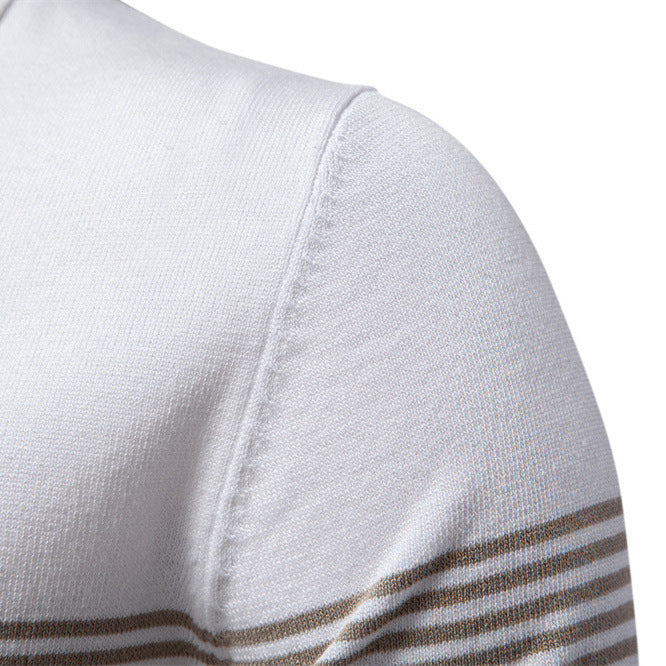 Fashion Striped Men's Business Short-sleeved Shirt