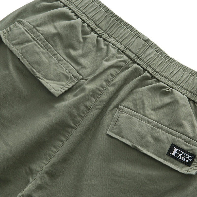 Men's Cropped Pants Youth Fashion Shorts Striped Trend