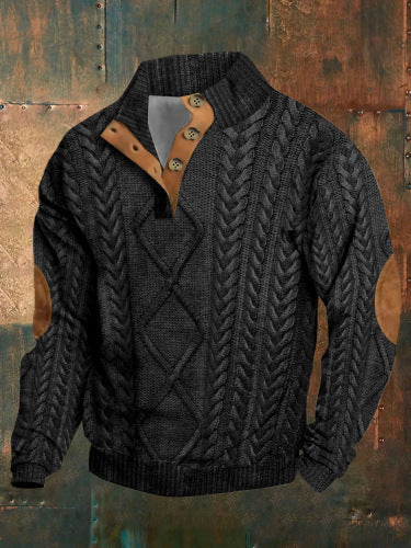 3D Sweater Hot Digital Printing Stand Collar Men's Clothing