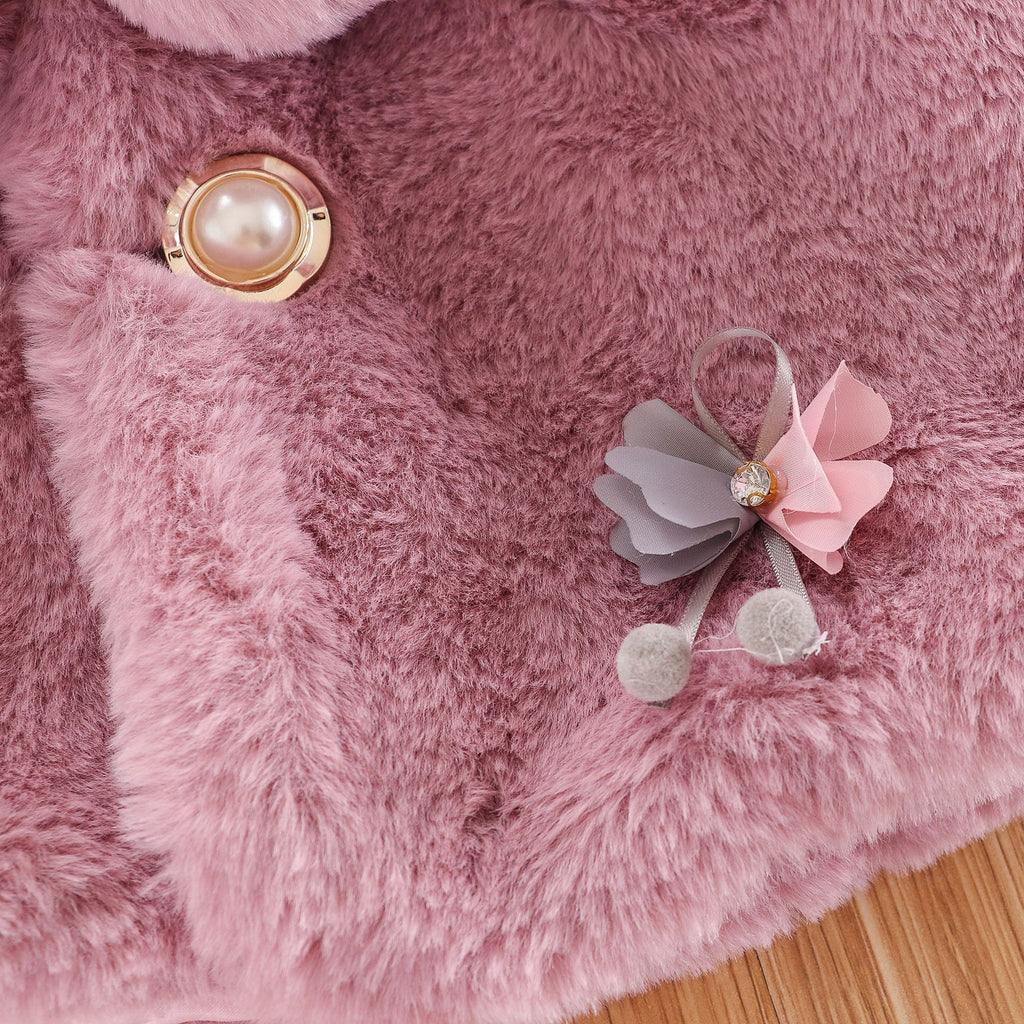 Children's Clothing Warm Sweet And Cute Short Cloak