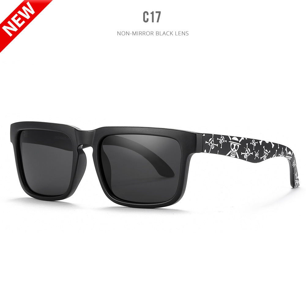 Outdoor Sunglasses Square Sunglasses Colorful Real Film UV Protection