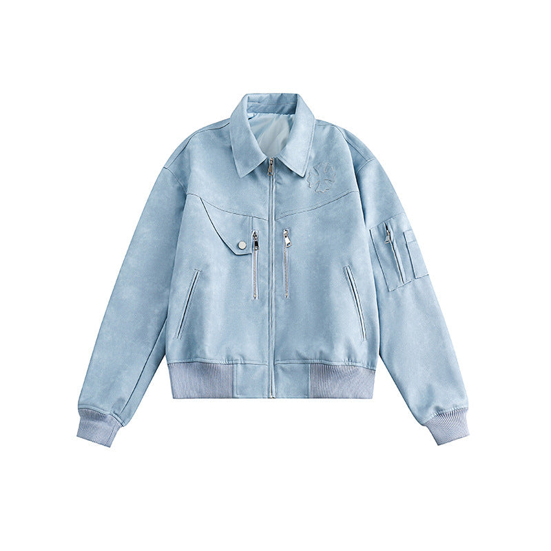 Casual Autumn Street Fashion PU Leather Jacket