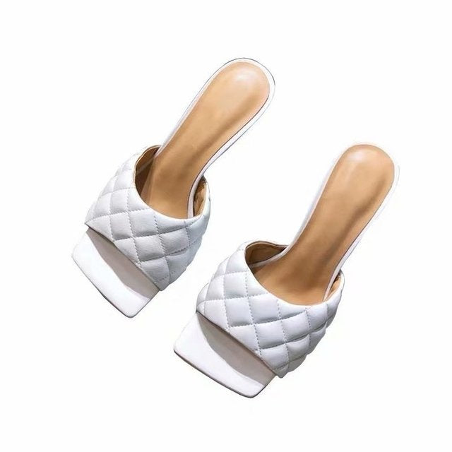 Diamond square head Roman slippers