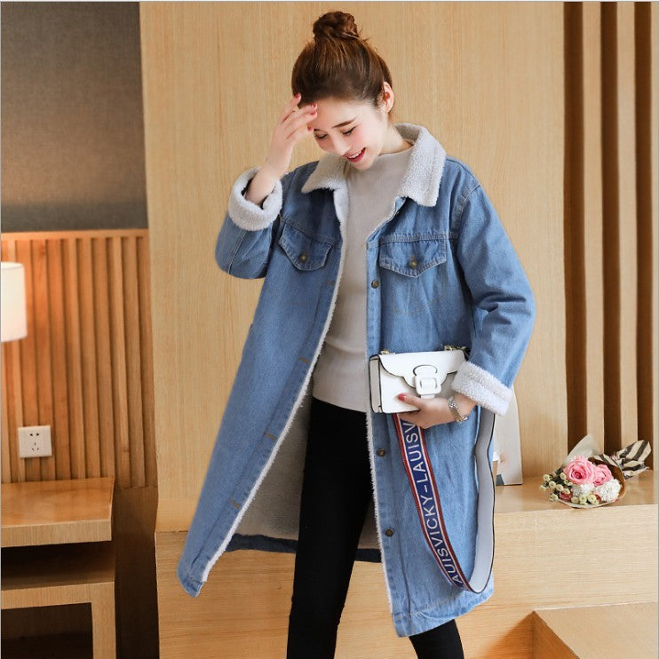 Women's Loose Oversized Lapel Lapel Denim Jacket