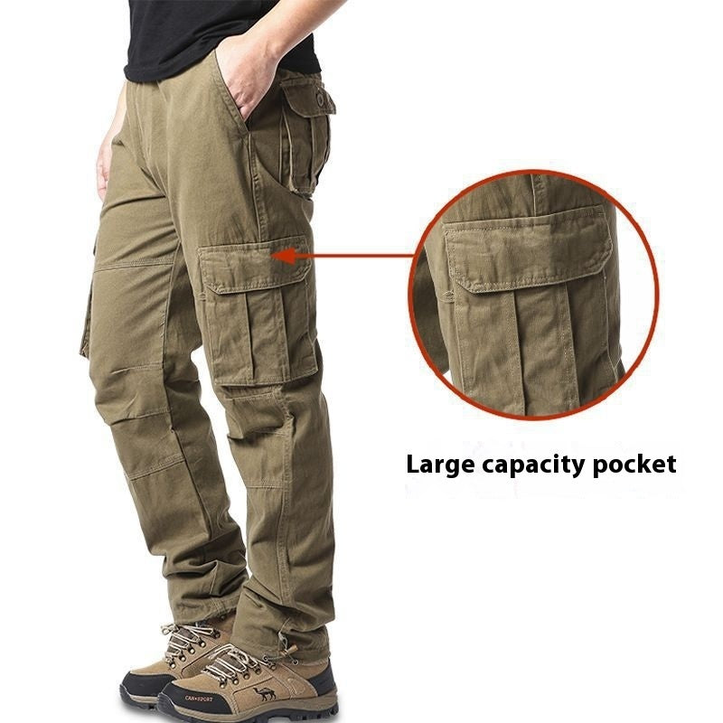Cotton Tooling Plus Size Trousers Multi-pocket Wear-resistant
