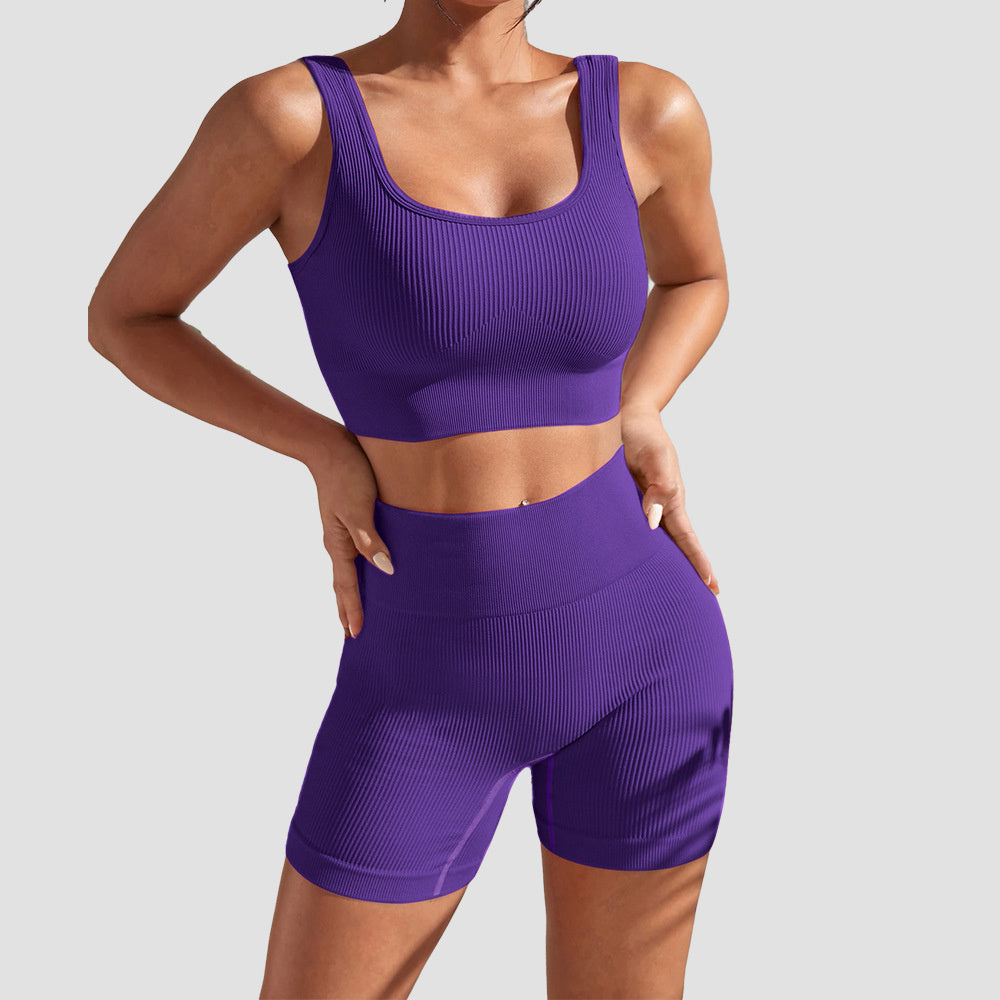Sports Suit Fitness Clothes Tight Sexy Short Sleeve