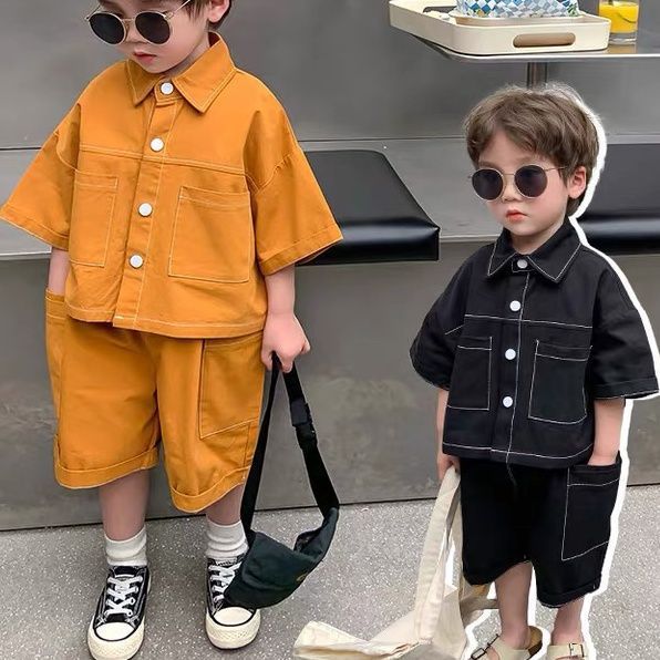 Children's Handsome Workwear Shirt Suit