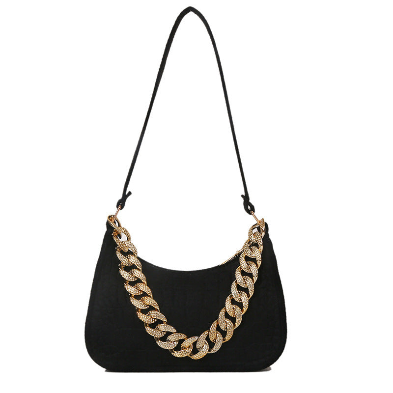 Popular Solid Color Women's Western Style One Shoulder Leisure Messenger Bag