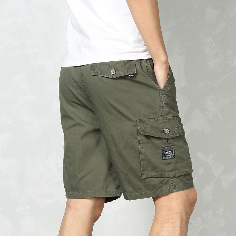 Multi Pocket Capris washed shorts