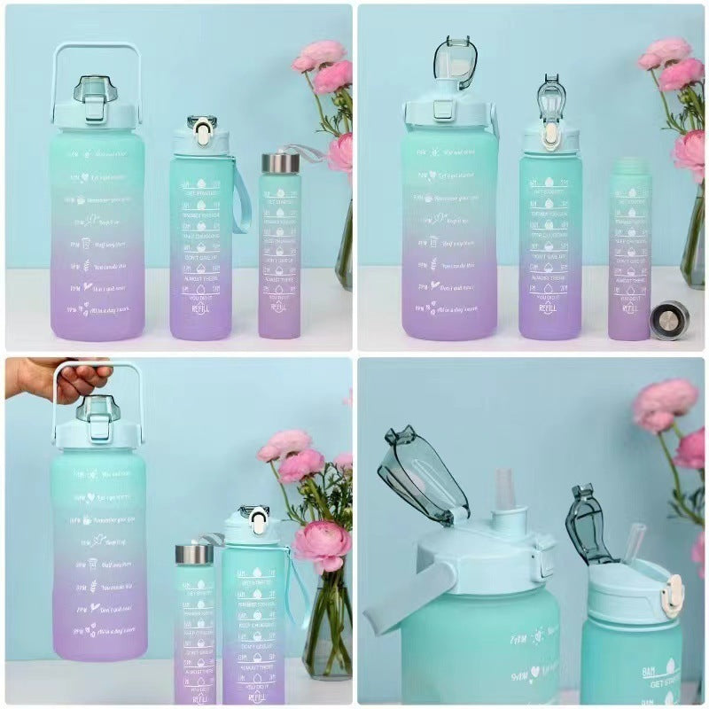 Gradient Color Large Capacity Space Three-piece Cup