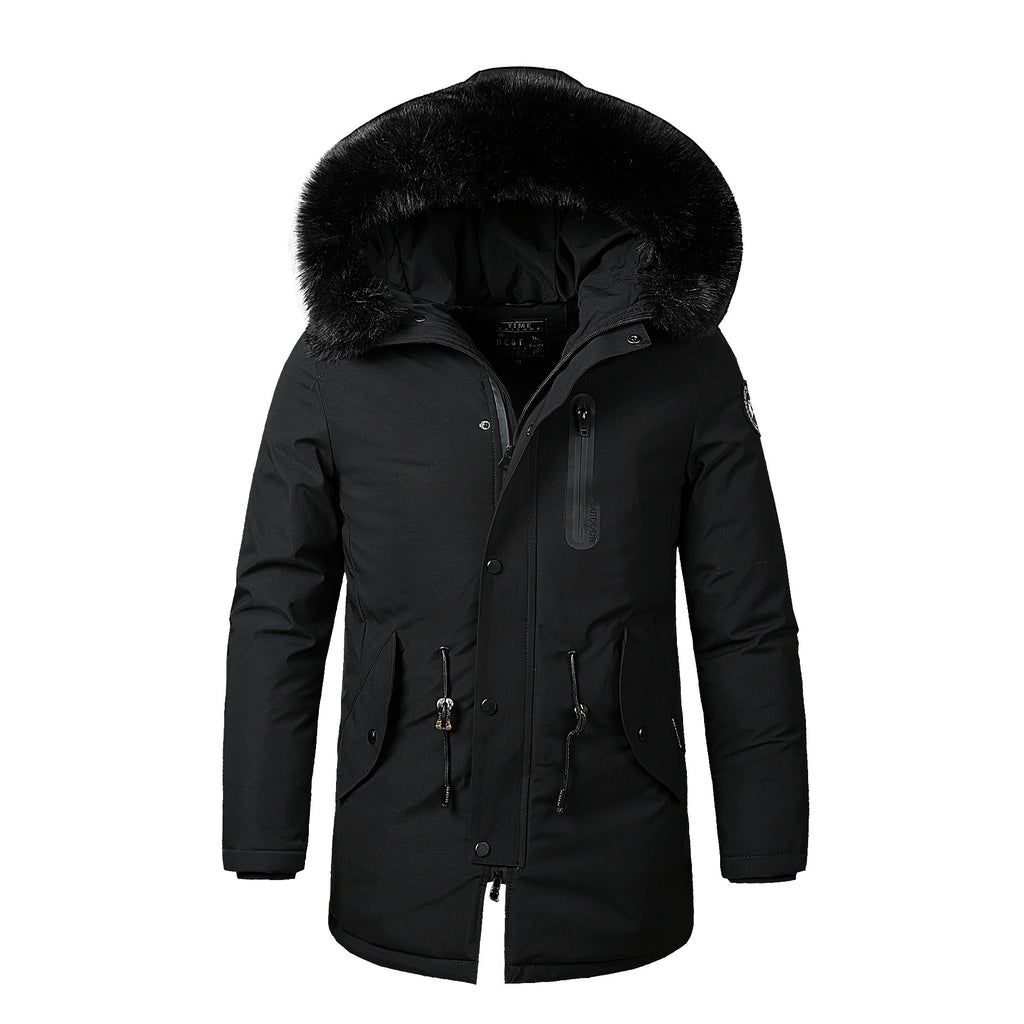 Thick warm cotton coat long men's fashion cotton clothes