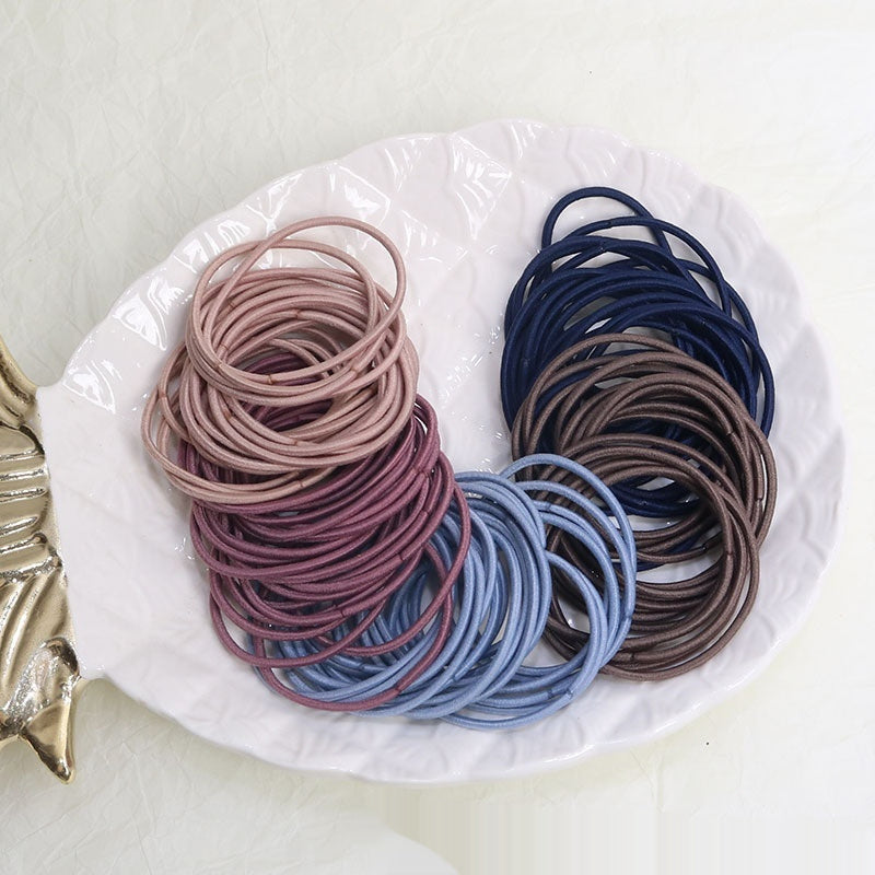 Female Morandi Simple Rubber Band Hair Rope