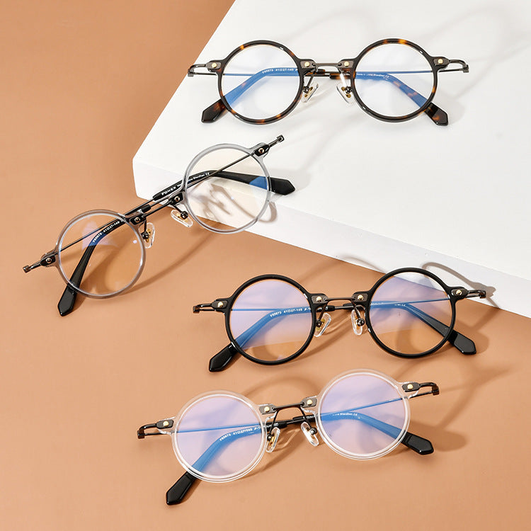 Women's Square B Titanium Plate Fashion Optical Glasses Frame IP Plating