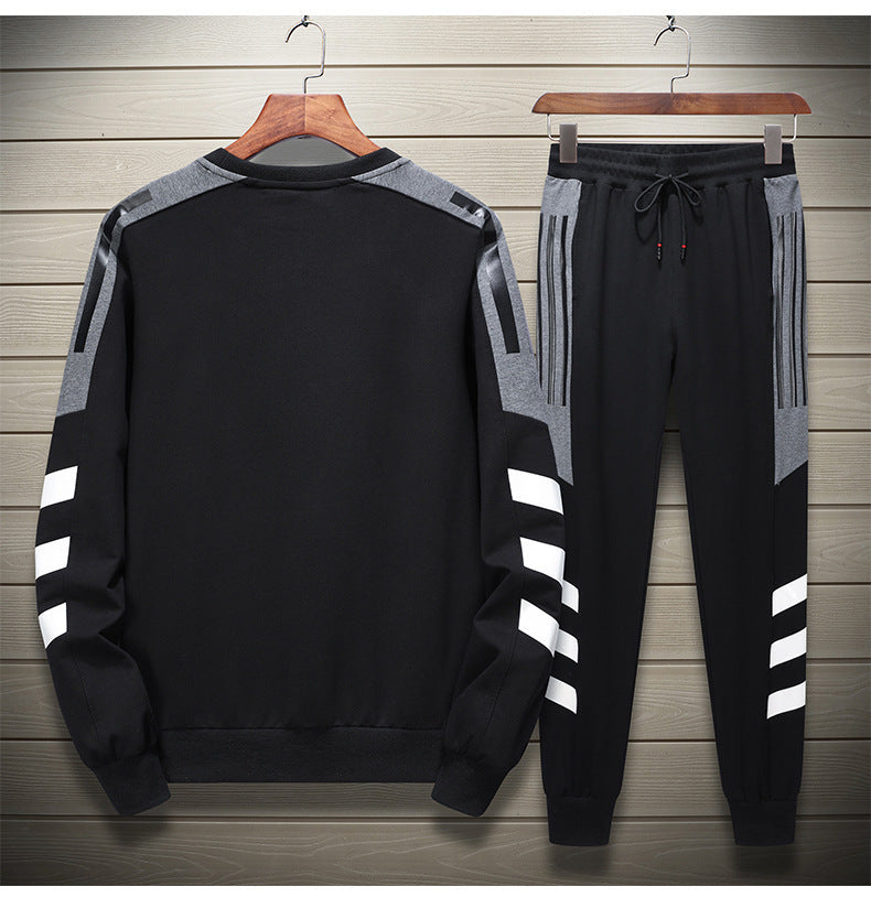 Autumn New Fat Plus Size Loose Sports Suit Male Youth Leisure