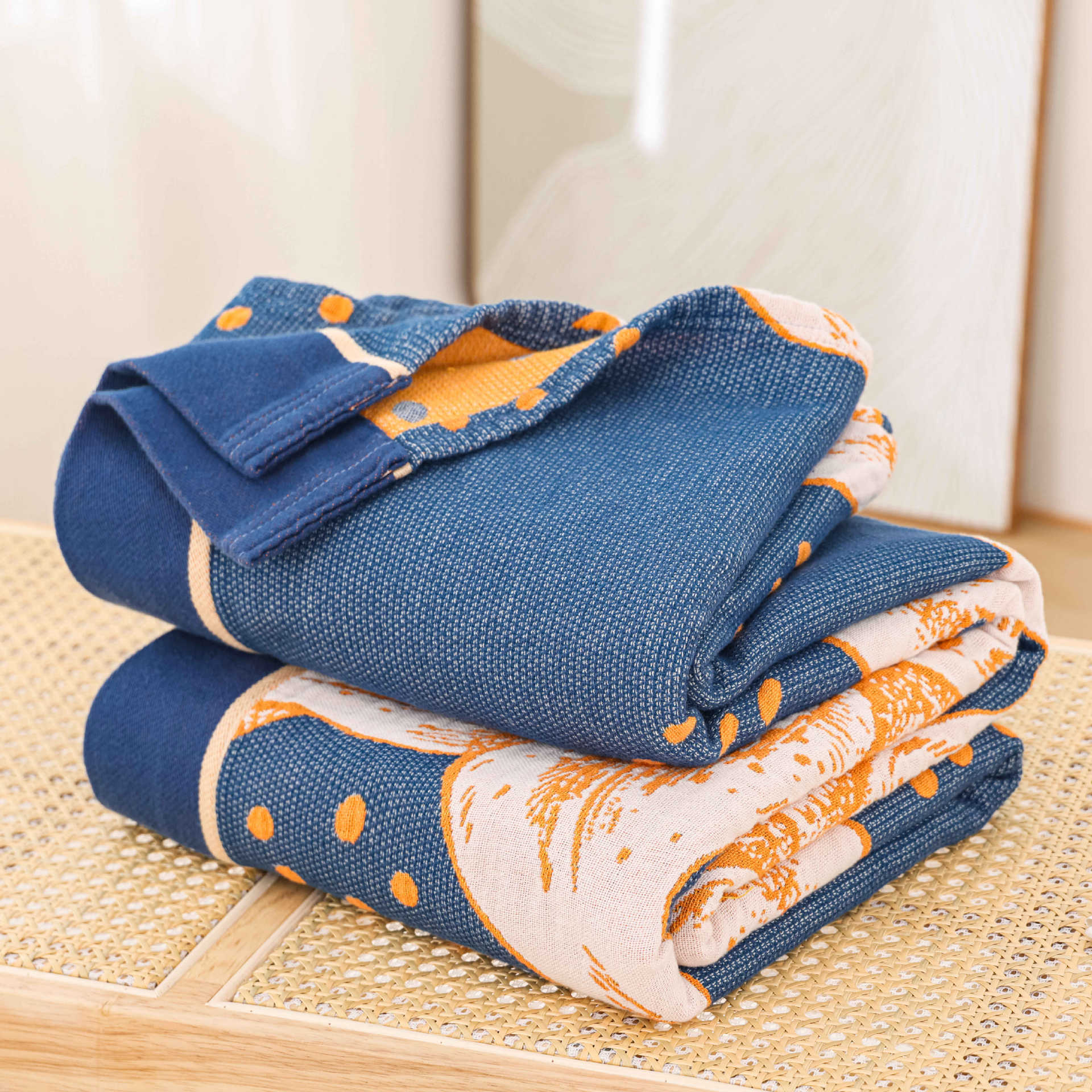 Cotton Gauze Towel Quilt Summer Single Double Sofa Blanket Nap Blanket