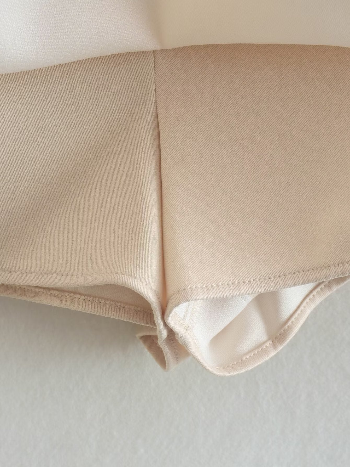 New Tricolor Split Design Textured Culottes