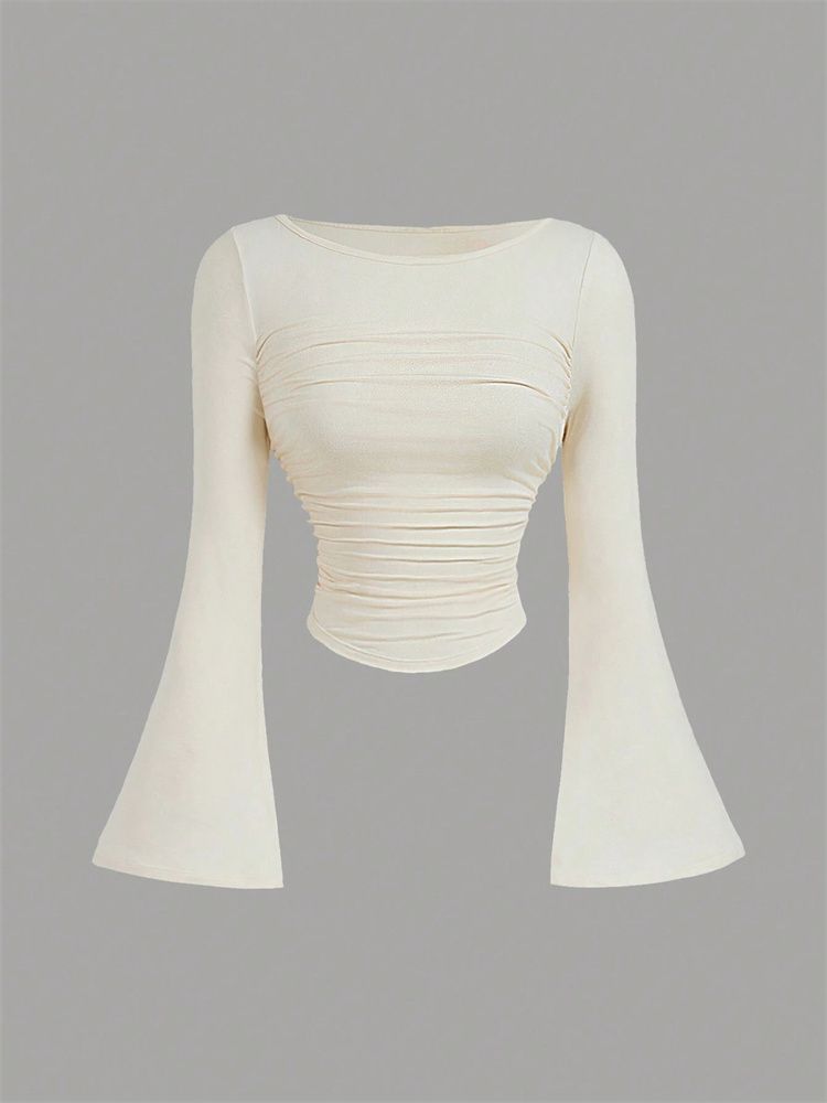 Printed Sexy Lace Thick Long Sleeved T-shirt Knitted Sweater
