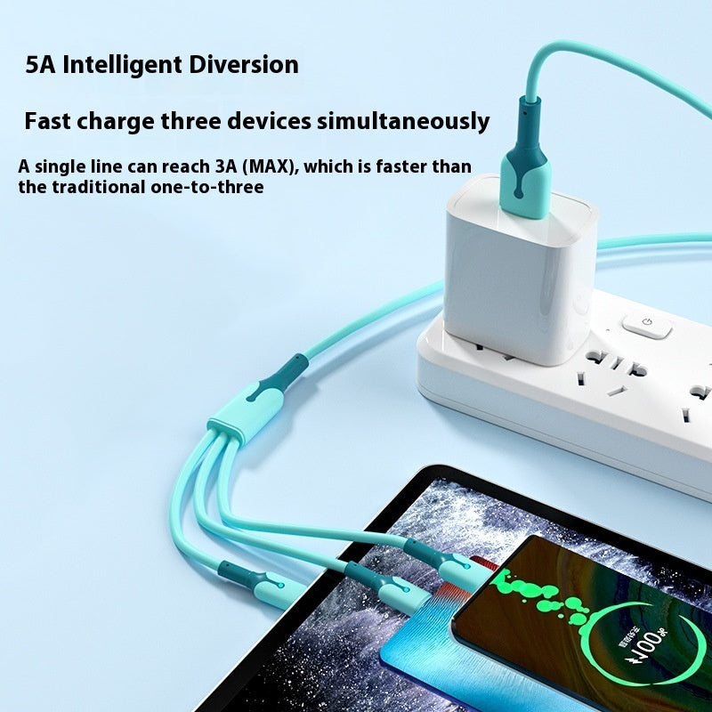 5A Super Three-in-one Data Cable Charging Cable