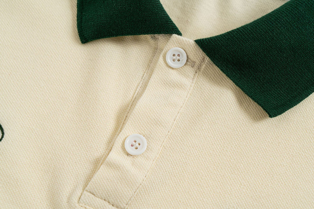 American Retro Lapels Short Sleeve Couple Loose POLO